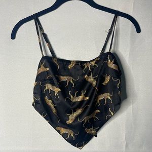 Cheetah Print Bandana Top